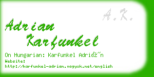 adrian karfunkel business card